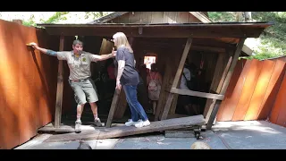 santa cruz mystery spot - girl shrinks walking across board 6 16 21