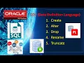 DDL Data Definition Language Create Alter Drop Rename Truncate queries perform in Database SQL