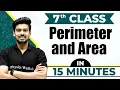 Perimeter and Area Cheat Sheet Series For Class 7th