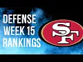 Top 12 Defense DST Rankings Week 15 Fantasy Football