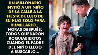 MILLONARIO INVITÓ A UN NIÑO DE LA CALLE A LA FIESTA DE LUJO DE SU HIJO SOLO PARA HUMILLARLO...