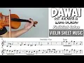 Free Sheet || Dawai - OST. Air Mata Di Ujung Sajadah || Violin Sheet Music