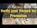 Verify Your Record for Promotion
