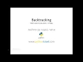 backtracking part 1 - python