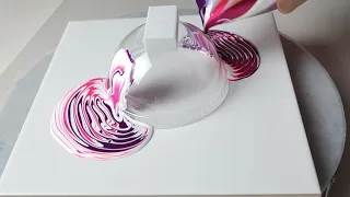 (1265) Clear dome lid | Split Cup Pouring Idea | Just Acrylic Paint & Water | Designer Gemma77
