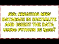 GIS Creating new database in SpatiaLite and insert the data using Python in QGIS