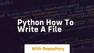 python how to write a file