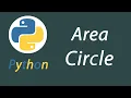 Area of circle in python - Python program