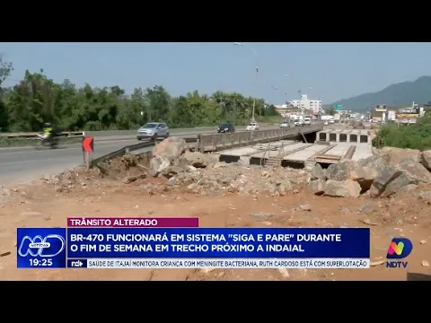 Trânsito alterado: BR-470 funcionará no sistema 'siga e pare' próximo a Indaial