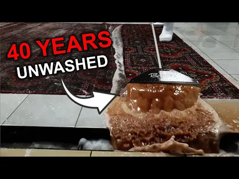 Download MP3 40 YEARS Unwashed Carpet from Grandma's Room Leaked BROWN GOO | Relaxing Rug Cleaning🐑