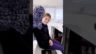 Crochet project! Nice one Pip 🧶 #sailingfamily #travel #crochet #boatlife