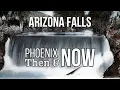 This waterfall on the Arizona Canal generates electricity - Arizona Falls Phoenix Then Now
