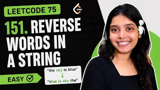LeetCode 75 Reverse Words in a String Java Easy Explanation Interview Problem