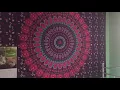 HomeFairy Purple Peacock Mandala Wall Tapestry