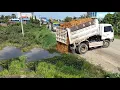 Download Lagu Starting A New Project!Fast Working By Skill Dozer D31A KOMATSU Pushing Soil Dump Truck Filling Land