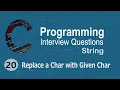 C Interview Questions tutorial - Replace All Occurrence of a Character in String Codenemy