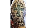 shoulder cross tattoo