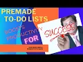 To-Do-Lists Premade Templates - Boost productivity