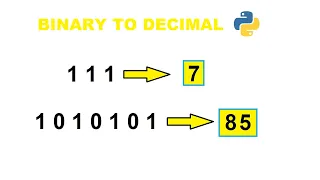 How to convert binary to decimal in python