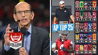 ESPN BREAKING NEWS: AP top 25 preseason poll: Ohio St ranked #. 1, Oregon No. 2, Texas lands at #. 5