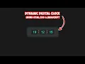 Dynamic digital clock using HTML CSS and JavaScript 2025