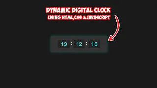 Dynamic digital clock using HTML CSS and JavaScript 2025