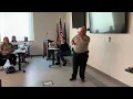 York County Commissioner Ron Smith talks with 911 trainees