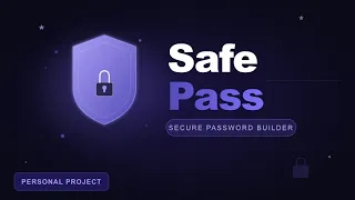 SafePass Custom Password Generator Web App HTML CSS JavaScript