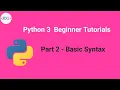 Part 2 - Basic Syntax Hello World