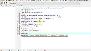c program in c to duplicate the elements of one array into another array