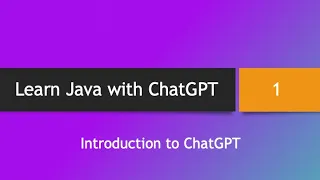 Learn Java with ChatGPT -