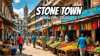 Discover the REAL Zanzibar Stone Town Markets Food and Nightlife 4K Walking Tour