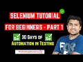 Selenium Tutorial for Beginner What is Selenium Day 3