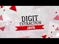 DIGIT EXTRACTION IN JAVA PRINT DIGITS JAVA ICSE COMPUTER APPLICATIONS