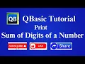 QBasic Tutorial to Print the Sum of Digits of Number Digitsum in QBasic in Hindi