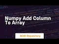 numpy add column to array