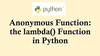 Easy Python tutorials Anonymous lambda function