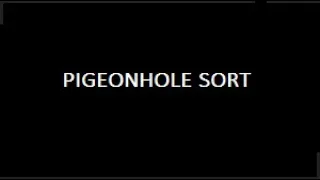 Pigeonhole sort algorithm visualization Data Structure and Algorithm E3 Learner