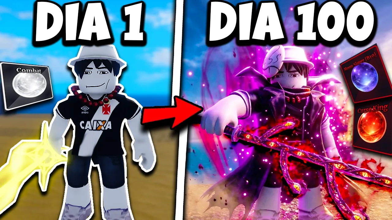 Passei 100 dias no Sailor Piece! Do Roblox