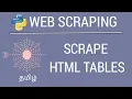 Python Web Scraping - HTML Table Tamil iCoding