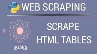 Python Web Scraping - HTML Table Tamil iCoding