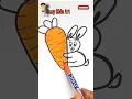B How to draw Rabbit Carrot with for Beginners