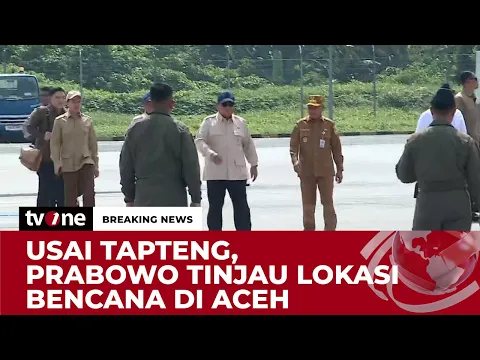 Detik-detik Presiden Prabowo Tiba di Bandara Alas Leuser, Aceh Tenggara