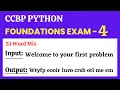 Word Mix Foundations Exam - 4 Python CCBP 4 0