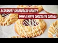 Raspberry Shortbread Cookies With A White Chocolate Drizzle