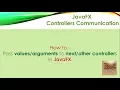 Passing values to other controller in JavaFX
