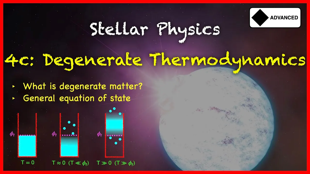 Stellar Physics 4c: Degenerate Thermodynamics