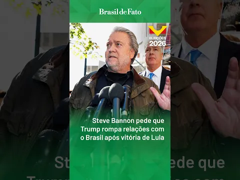 Steve Bannon pede que Trump rompa relações com o Brasil após vitória de Lula