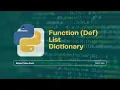 Learning Basic Python Functions Lists and Dictionaries
