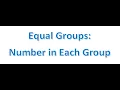 Division Strategy Equal Groups Number in Each Group